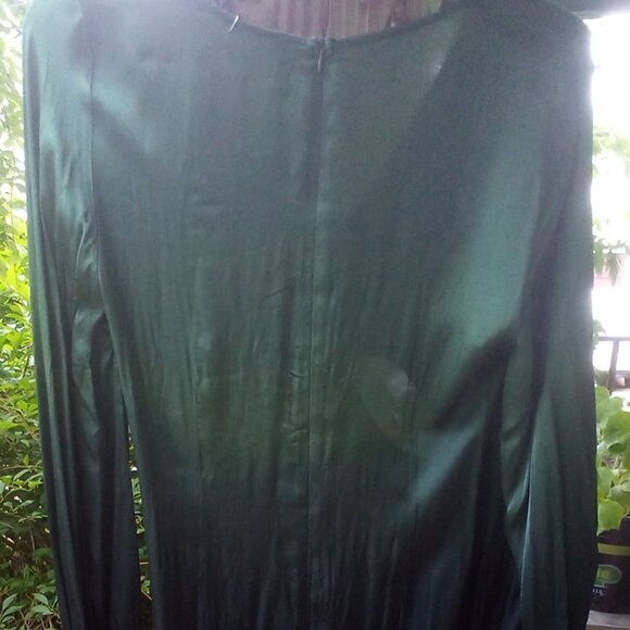 Young, Fabulous & Broke Deep Ombre Jade Green Silk Maxi Dress M NWT - Picture 10 of 11